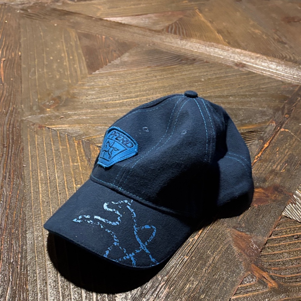 Navy Blue Embroidered Men's Cap